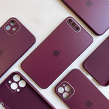 PLUM MATTE GLASS CASE