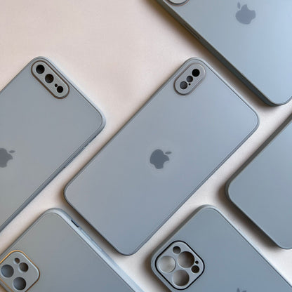 PASTEL GREY MATTE GLASS CASE